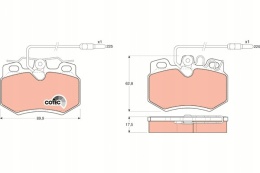 Brake blocks front PEUGEOT 205 and 83-87