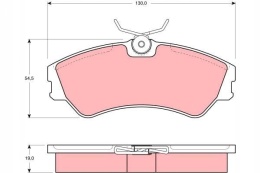 Brake blocks front volkswagen Transporter T4 14 inches
