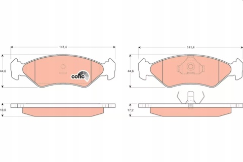Brake blocks front FORD FIESTA III IV
