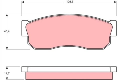 Klocki hamulcowe przód SUBARU JUSTY I REX II