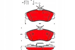 Brake blocks front AUDI 80 100 200