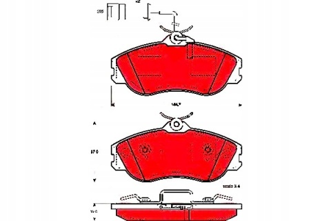 Klocki hamulcowe przód AUDI 80 100 200