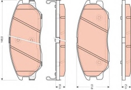 Brake blocks front Hyundai TERRACAN 04-06r.
