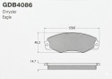 Brake pad set CHRYSLER,EAGLE -92
