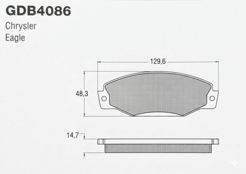 Brake pad set CHRYSLER,EAGLE -92