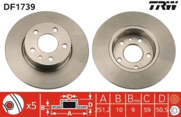 Tarcza hamulcowa ALFA ROMEO, FIAT, LANCIA