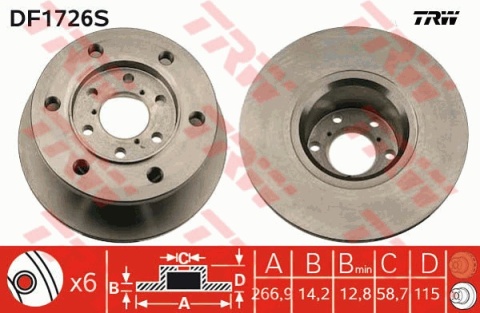 Tarcza hamulcowa ALFA ROMEO, IVECO FIAT